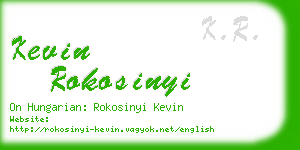 kevin rokosinyi business card